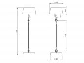 Table standard tafellamp - afmetingen