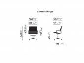 Vitra EA 208 klassieke afmet