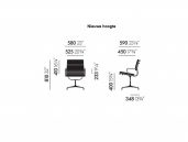 Vitra EA 208 nieuwe hoogte