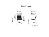 Vitra EA 207 nieuwe afmetingen