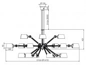 Chandelier 18 armen hanglamp - afmetingen