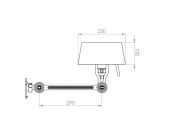 Bolt bedlamp under fit Afmetingen