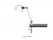 Bolt desk lamp small 1 arm + clamp Pure White