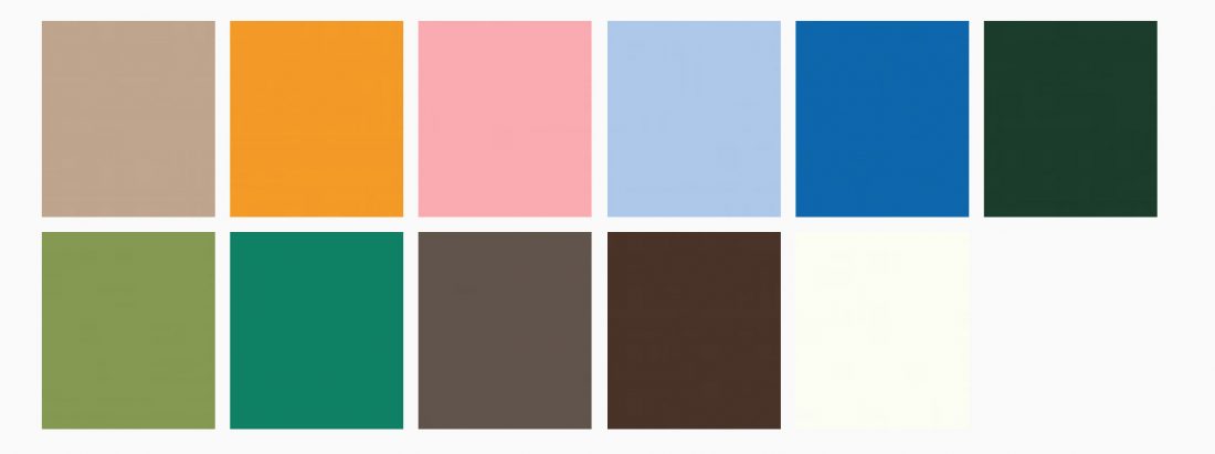 Noteborn uni kleuren collectie